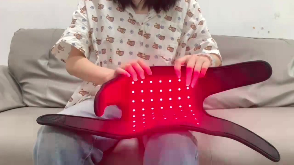 Almohadilla de luz roja con 56 LEDs terapéuticos vista frontal